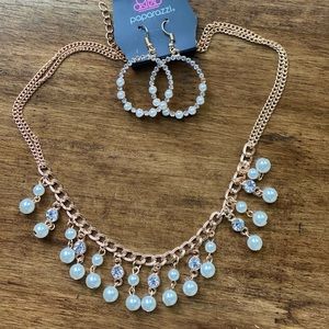 Paparazzi Gold, Pearl & Rhinestone Set